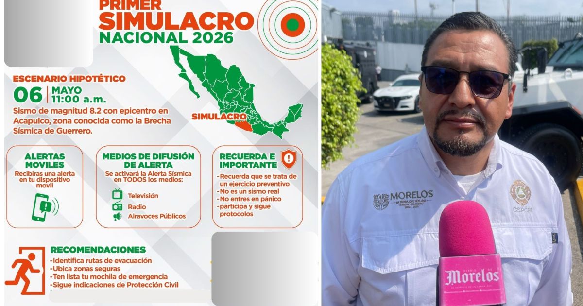 Morelos rompe récord de participación para el Simulacro Nacional 2026