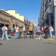 Marcha contra el aumento al pasaje.