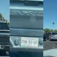 Patrullas en Arizona con placas de Morelos