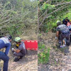 Mujer sufre caída en Tehuixtla Mujer sufre caída en Tehuixtla
