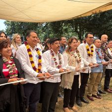 Presidente de la SCJN, Hugo Aguilar Ortiz, y la gobernadora Margarita González Saravia