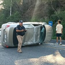 Se registro fuerte volcadura en Tlatenchi
