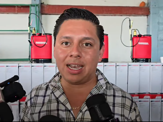 Alcalde Alan Martínez García arranca obra en carretera Río Seco-Tehuixtla