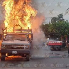 Incendio de camioneta de Yautepec