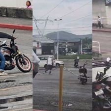 Motociclistas asaltan en supermercado y huyeron hacia Tezoyuca