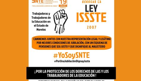 SNTE marchará este jueves en las principales calles de Cuernavaca