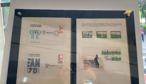 Muestra de estampillas postales del Mundial en Cuernavaca