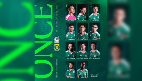 alineación de México contra Sudáfrica