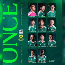 alineación de México contra Sudáfrica
