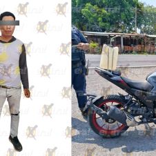 Sujeto detenido con moto robada en Jantetelco