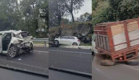 Choque múltiple causa caos en la autopista México-Cuernavaca hoy