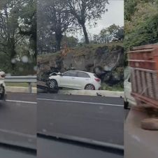 Choque múltiple causa caos en la autopista México-Cuernavaca hoy