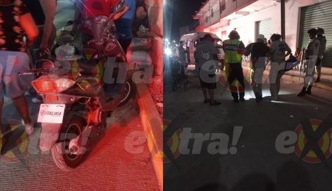 Accidente de motocicleta en Tetelcingo deja un conductor herido
