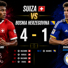 Suiza golea a Bosnia y está con un pie en la siguiente ronda