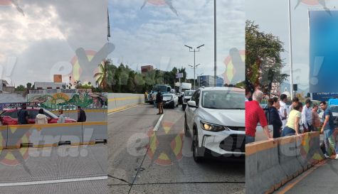 Triple accidente vial en el Paso Express de Cuernavaca colapsa el tráfico