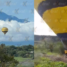 Globo aerostático aterriza de emergencia en Miacatlán Globo aerostático aterriza de emergencia en Miacatlán