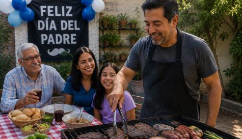 Celebración del dia del padre con carnita asada
