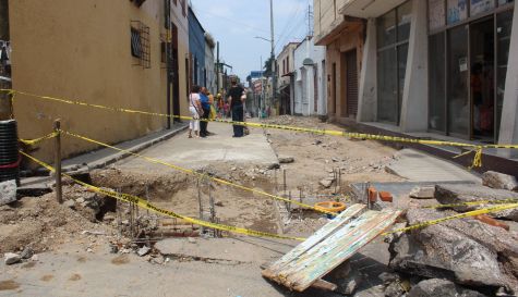 Un desastre la obra en Abasolo, en el centro de Cuernavaca