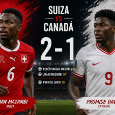 Suiza derrota 2-1 a Canadá y se corona líder del grupo b del Mundial 2026