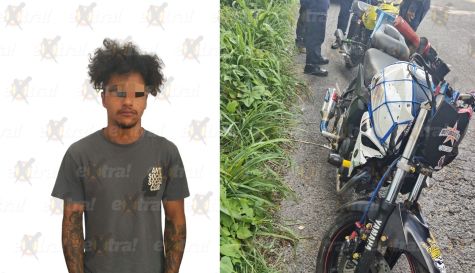 Persecución termina con sujeto que robó una moto en Yautepec
