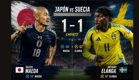 Japón y Suecia empataron a 1