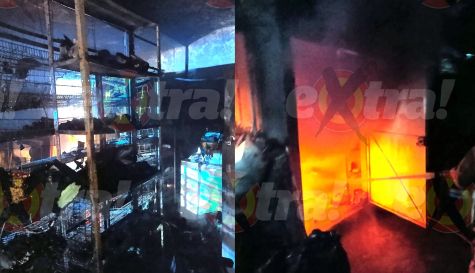 Incendio de una tienda de abarrotes en Jojutla deja daños materiales