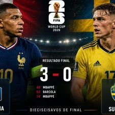 Francia goleó 3-0 a Suecia y ahora enfrentará a Paraguay