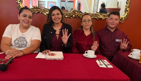 La presidenta estatal de Morena, Mirsa Suárez Maldonado