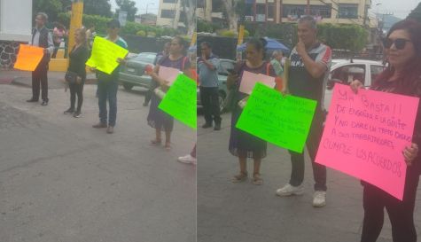 La movilización se concentró en el primer cuadro de Jiutepec