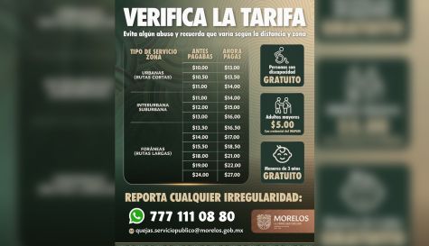 Reportar cobros indebidos en el transporte público en Morelos por WhatsApp