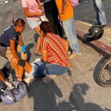 Mujer lesionada tras caer en Jojutla