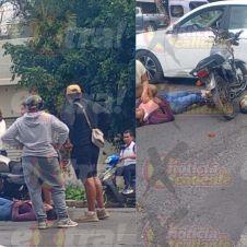 Motociclista accidentada en Cuautla