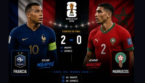 Francia venció 2-0 a Marruecos y está en la segunda ronda