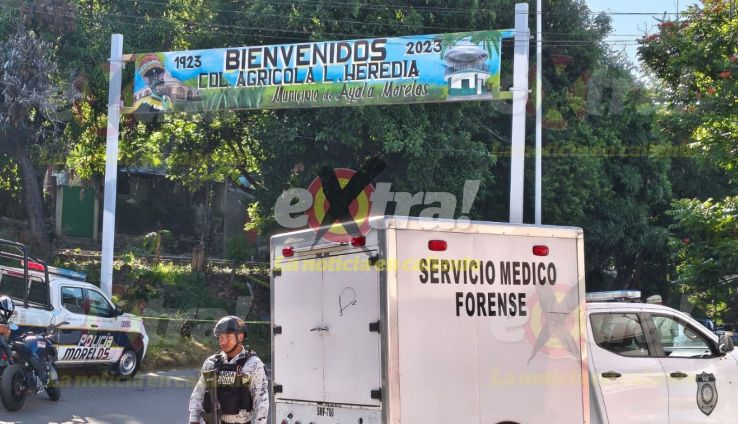 Zona acordonada tras el asesinato de un hombre en la colonia Leopoldo Heredia de Ayala.