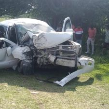 Destozada quedó la camioneta tras el brutal impacto