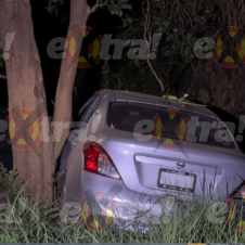 Accidente en Jojutla: Mujer sale de carretera en libramiento Casa Blanca