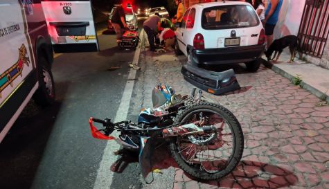 Motociclista accidentado en Coatlán del Río