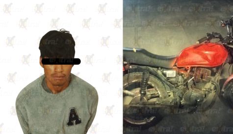 Cae con moto robada