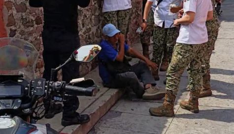 Motociclista accidentado en Tehuixtla