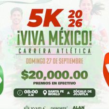 Carrera "Viva México 5K" Jojutla 2026: Inscripciones y Costos