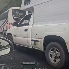 Carambola en la autopista México-Cuernavaca causa caos vial