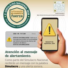 Simulacro y alerta en celulares