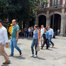 Simulacro en Plaza de Armas Simulacro en Plaza de Armas