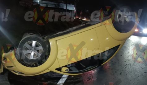 Volcadura de auto