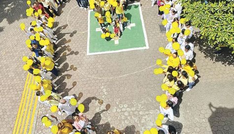 IMSS Morelos forma gran corazón humano contra el cáncer infantil
