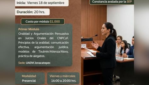 Se capacitan más de 300 abogados en Morelos para juicios orales
