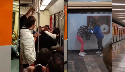 Peleas entre mujeres en el Metro de la CdMx son captadas en video