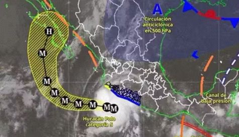 Huracán 'Polo' modifica trayectoria y tocará tierra en México el 30 de septiembre
