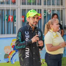 Encabeza alcalde Eder Alonso mejoras en jardín de niños de Cocoyoc