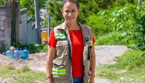 Inicia Claudia Mazari obra de pavimentación en Puente de Ixtla